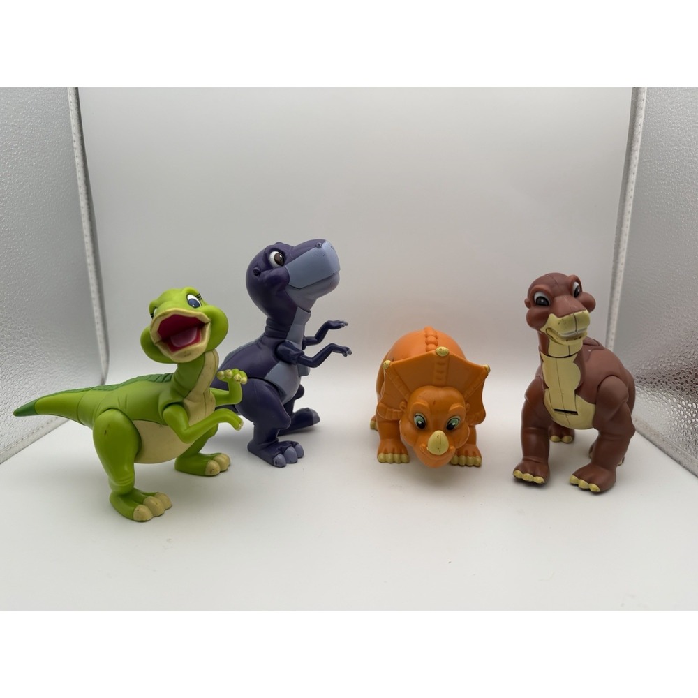 Playmates 2007 The Land Before Time 4 Dinosaurs Cera Littlefoot Chomper Ducky